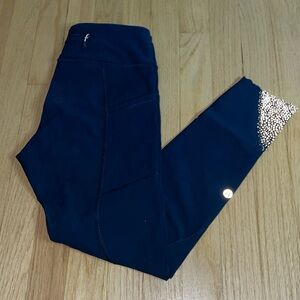 Lululemon Navy Blue Exclusive Cropped Leggings-6